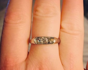 SALE! Dainty Cremation Channel Ring, Stainless Steel Silver Ring With Ashes, Memorial Ring, Pet Loss Keepsake, Ash Urn Ring, Rose Gold