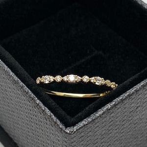 14K Solid Gold Cremation Ring, Dainty Half Band Memorial Ring With Ashes, Memorial Ring With Cremains, Pet Jewelry, Pet Loss Urn Ring