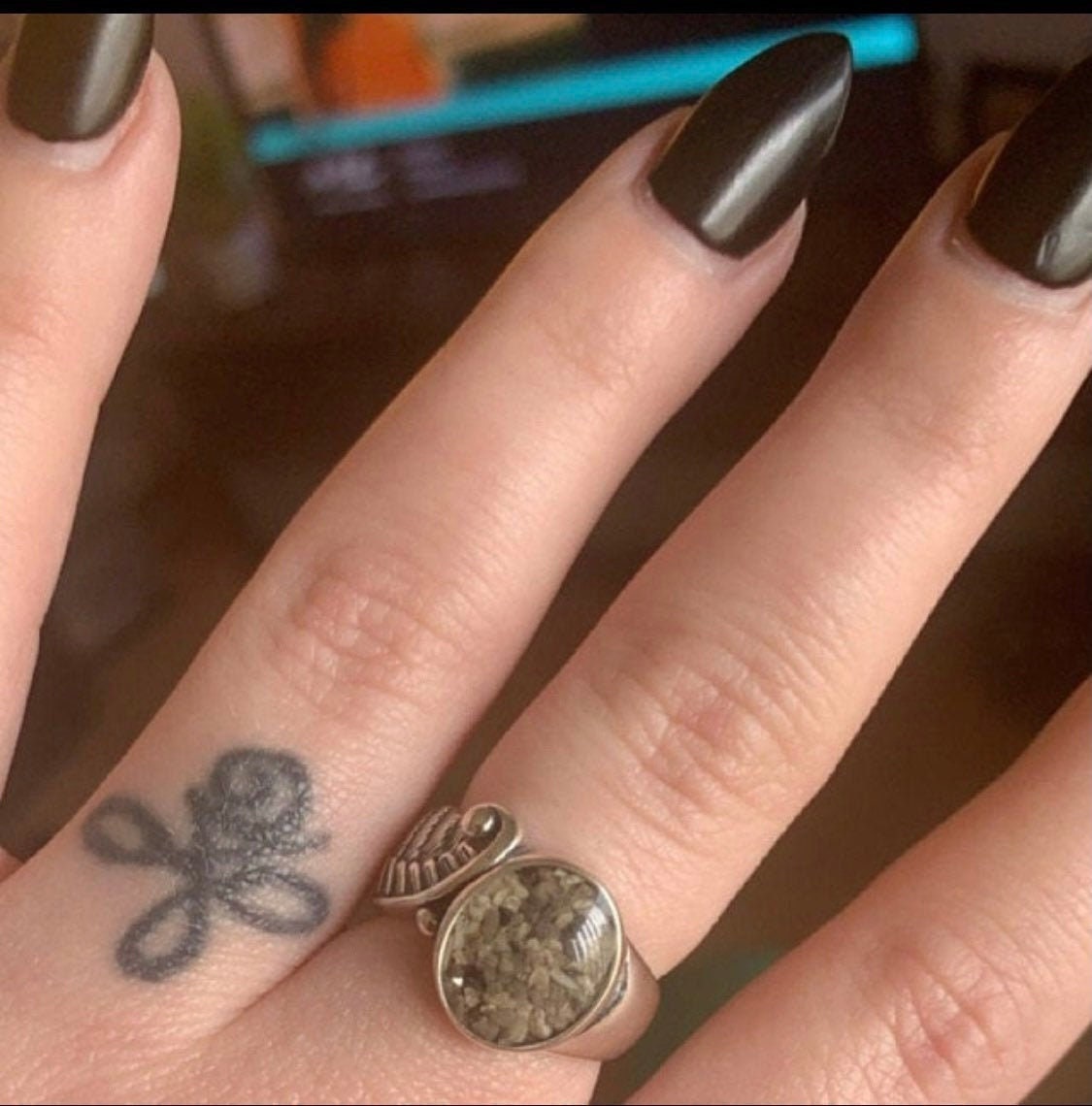 Sterling Silver Angel Wing Cremation Ring, Pet Ash Ring, Memorial Jewelry, Dog Cremation, Cat Ash Ring, Pet Loss Gift, Cremation Jewelry