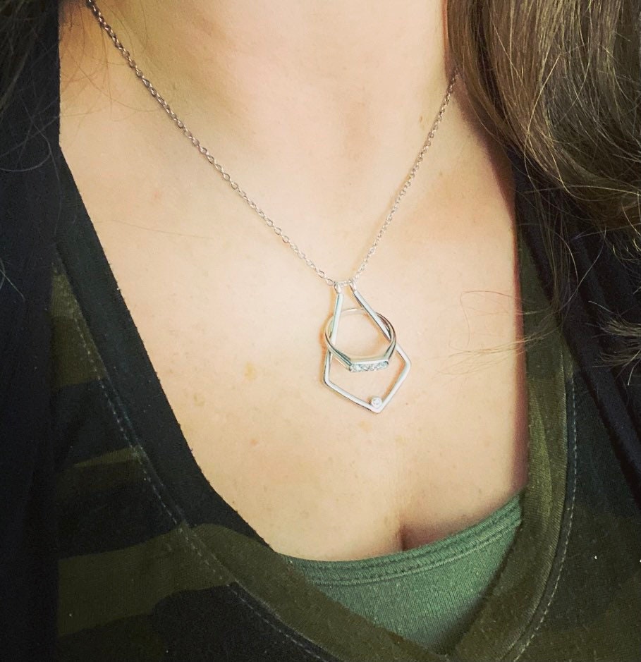 Silver Ring Holder Keeper Necklace Pendant Jewelry For Women Wife  Girlfriend--gold 3-(niubi) - Walmart.ca