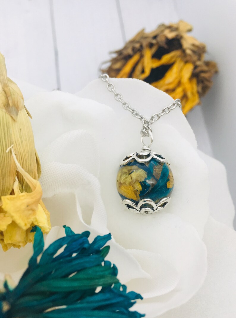 Dried Funeral Flower Jewelry Wedding Flower Jewelry Dried Etsy