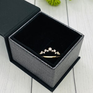 Cremation Ring With Ashes, Moissanite Cluster Ring, Memorial Jewelry With Cremains, Solid Gold, Rose Gold, Sterling Silver, Pet Ash Ring image 7