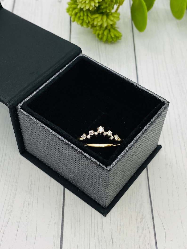 Cremation Ring With Ashes, Moissanite Cluster Ring, Memorial Jewelry With Cremains, Solid Gold, Rose Gold, Sterling Silver, Pet Ash Ring image 7