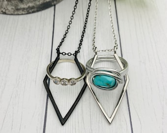Wear Your Ring On A Necklace, RN or Doctor Gift, Easy On Off Design, Widow Necklace, Wedding Ring Holder, Medical Graduation Gift