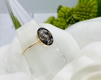 14/20K Gold Filled  8x10mm Cremation Ring, Dainty 1mm Band, Cremation Jewelry, Pet Ash Ring, Memorial Keepsake, Urn Ring, Pet Loss