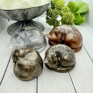 Cremation Cat Figurine: Custom Pet Memorial Statue with Ashes