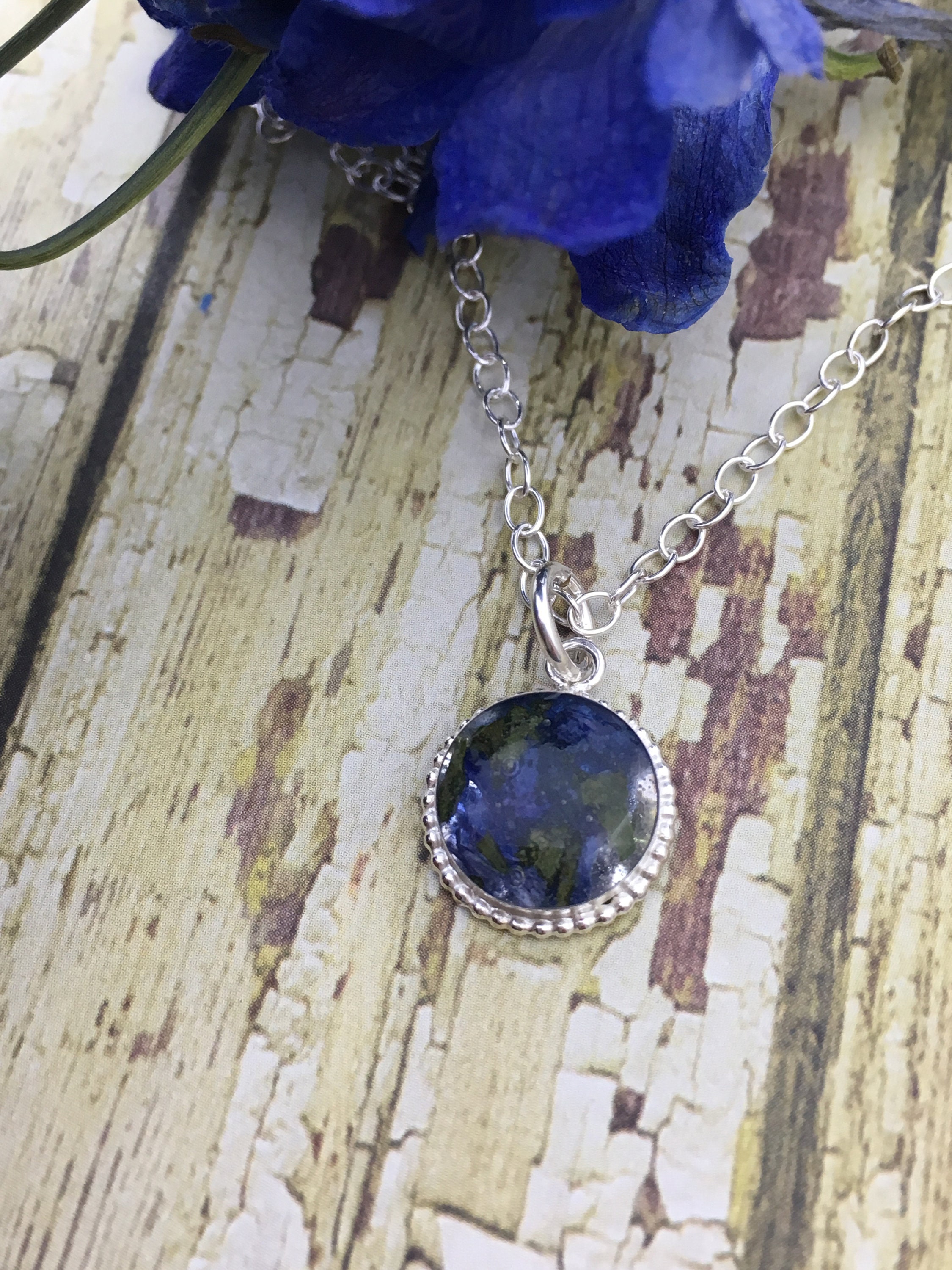 10mm Dried Funeral Flower Necklace Wedding Flower Jewelry Etsy