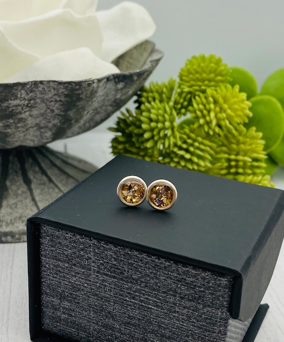 Cremation Earrings Made With Ashes Sterling Silver Stud Earrings Pet Ash Jewelry Pet Memorial Ash Urn Cremation Jewelry Pet Loss Etsy