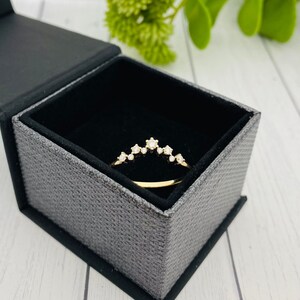 Cremation Ring With Ashes, Moissanite Cluster Ring, Memorial Jewelry With Cremains, Solid Gold, Rose Gold, Sterling Silver, Pet Ash Ring image 5