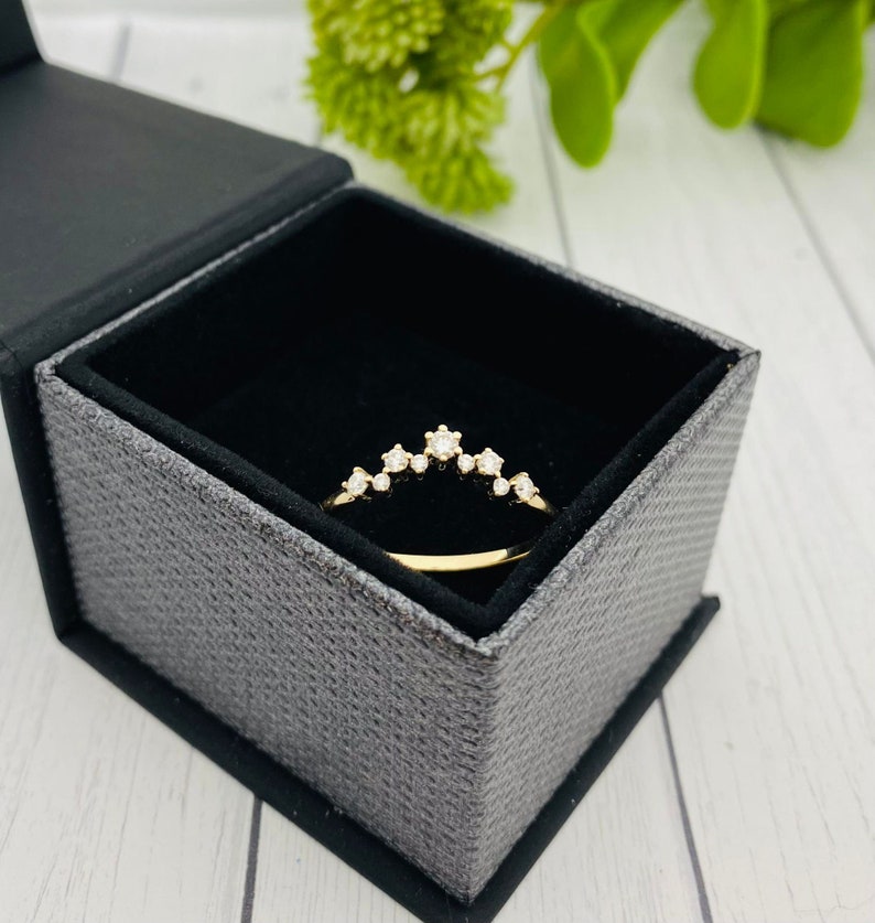 Cremation Ring With Ashes, Moissanite Cluster Ring, Memorial Jewelry With Cremains, Solid Gold, Rose Gold, Sterling Silver, Pet Ash Ring image 5