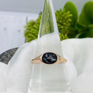 SALE! Oval Rose Gold Color Plated Stainless Steel Cremation Ring, Urn Ring With Ash, Memorial Jewelry, Ring With Cremains, Keepsake Jewelry image 3