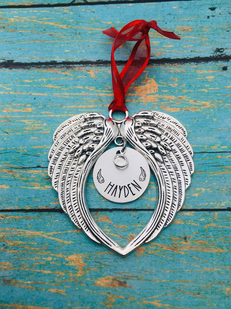 Personalized Angel Christmas Ornament Memorial Ornament With  Etsy
