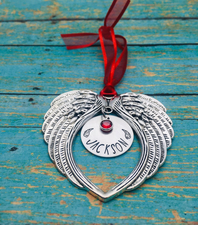 Personalized Angel Christmas Ornament Memorial Ornament With  Etsy