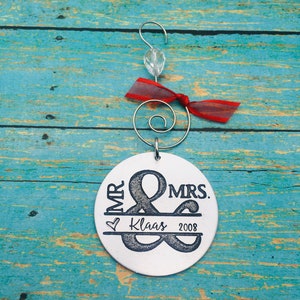 Personalized Wedding Ornament, Bride Groom Gift, Christmas Ornament ...