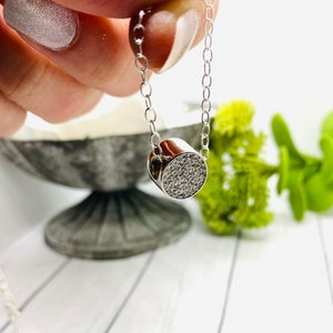 Cremation Necklace, Ashes Pendant, Pendant Bead With Cremains, Memorial Necklace, Sterling Silver, Pet Ash Jewelry