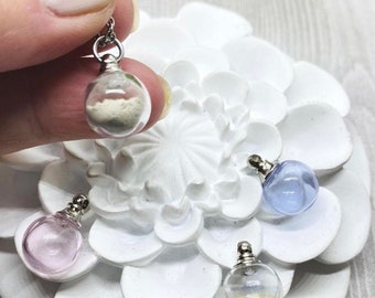 Beach Sand Locket: Stainless Steel Keepsake Necklace