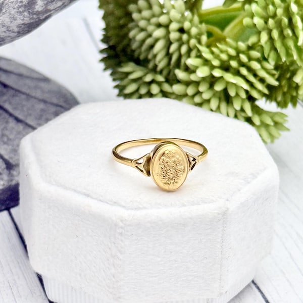 Forget-Me-Not Flower Urn Ring, 18K Gold Ring For Ashes, Cremains Urn Ring, Silver Memorial Jewelry,  Pet Loss, Loved One's Ashes