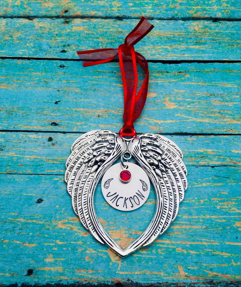 Personalized Angel Christmas Ornament Memorial Ornament With  Etsy