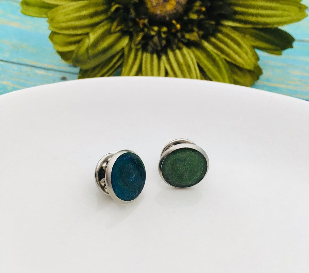 Cremation Tie Tack, Men's Tie Pin With Ashes, Stainless Steel, Men's