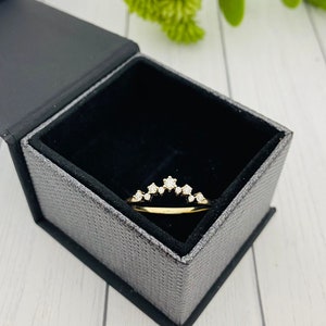 Cremation Ring With Ashes, Moissanite Cluster Ring, Memorial Jewelry With Cremains, Solid Gold, Rose Gold, Sterling Silver, Pet Ash Ring image 3