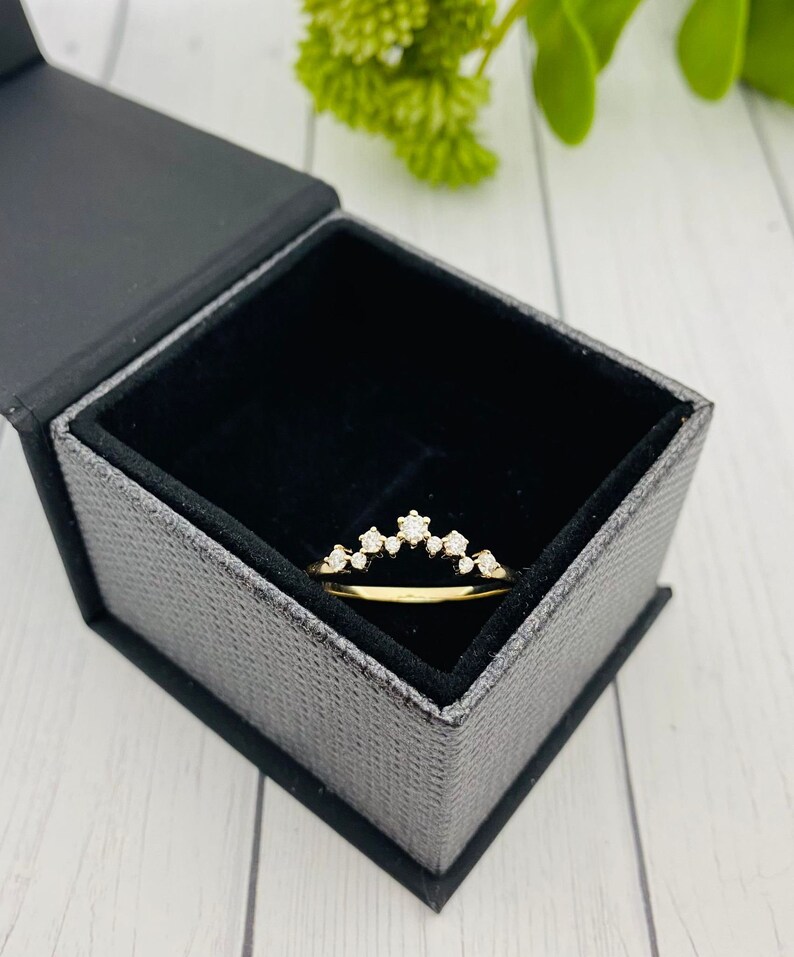 Cremation Ring With Ashes, Moissanite Cluster Ring, Memorial Jewelry With Cremains, Solid Gold, Rose Gold, Sterling Silver, Pet Ash Ring image 3