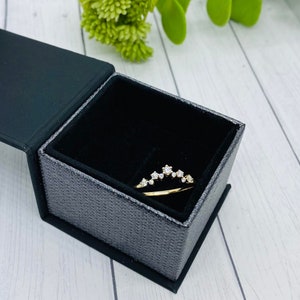 Cremation Ring With Ashes, Moissanite Cluster Ring, Memorial Jewelry With Cremains, Solid Gold, Rose Gold, Sterling Silver, Pet Ash Ring image 9