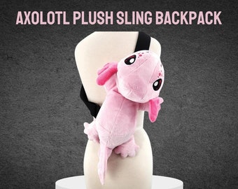 Axolotl Plush Sling Backpack