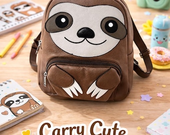 Mini Faultier Rucksack aus Vinyl
