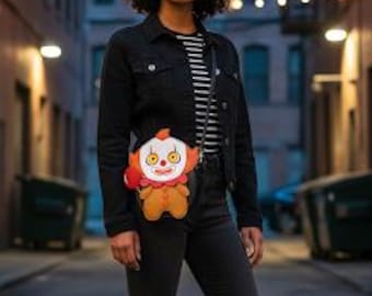 Cute Scary Clown Crossbody Bag