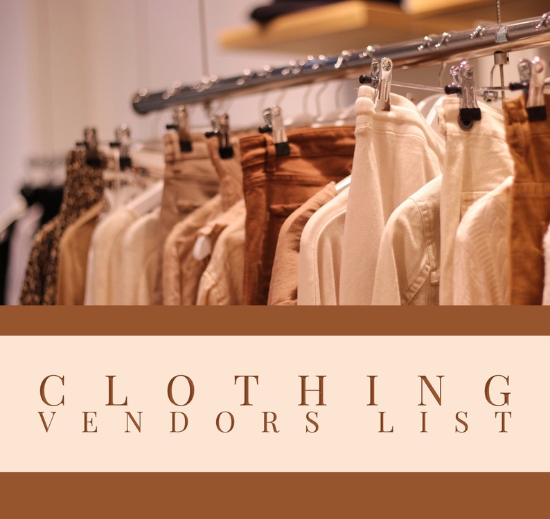 Clothing Vendor List | Etsy