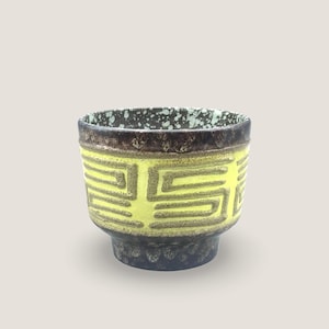 Decorative large flower pot Strehla model 615/17 | Ceramic GDR 60s 70s design | Modern living