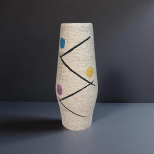 Bay Keramik Vase 659-20 1950s West German Pottery Fat Lava Art Vase Mid Century Modern Structured Decor Vintage WGP 50s Germany fifties
