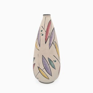 Schloßberg Vase 21-30 von 1953 Mid Century Keramik handbemalt 31 cm seltene deutsche Studiokeramik 50er Jahre Vintage Deko Sammelobjekt