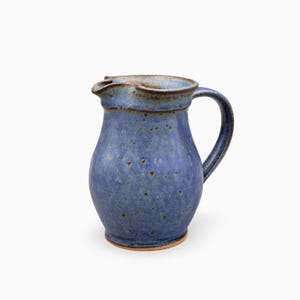 Vintage Studiokeramik Krug blaue Keramik signiert aus den 1960er Jahren Unikat