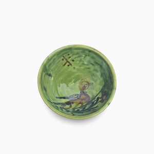 Saint Jorioz Savoie Ceramic Bowl | French Studio Pottery | Art Populaire | 1960s | Hand Painted | 14 cm Vintage Design | Dekorative Schale