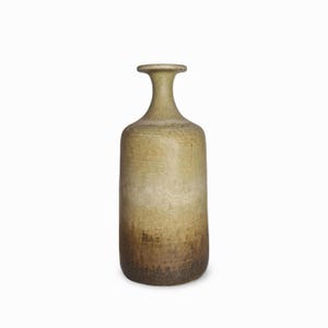 Rudi Stahl Studio Keramikvas 24 cm | Signerad tysk handgjord keramik | Vintage design | 1950-talets mitten av århundradet studiokeramik signerad