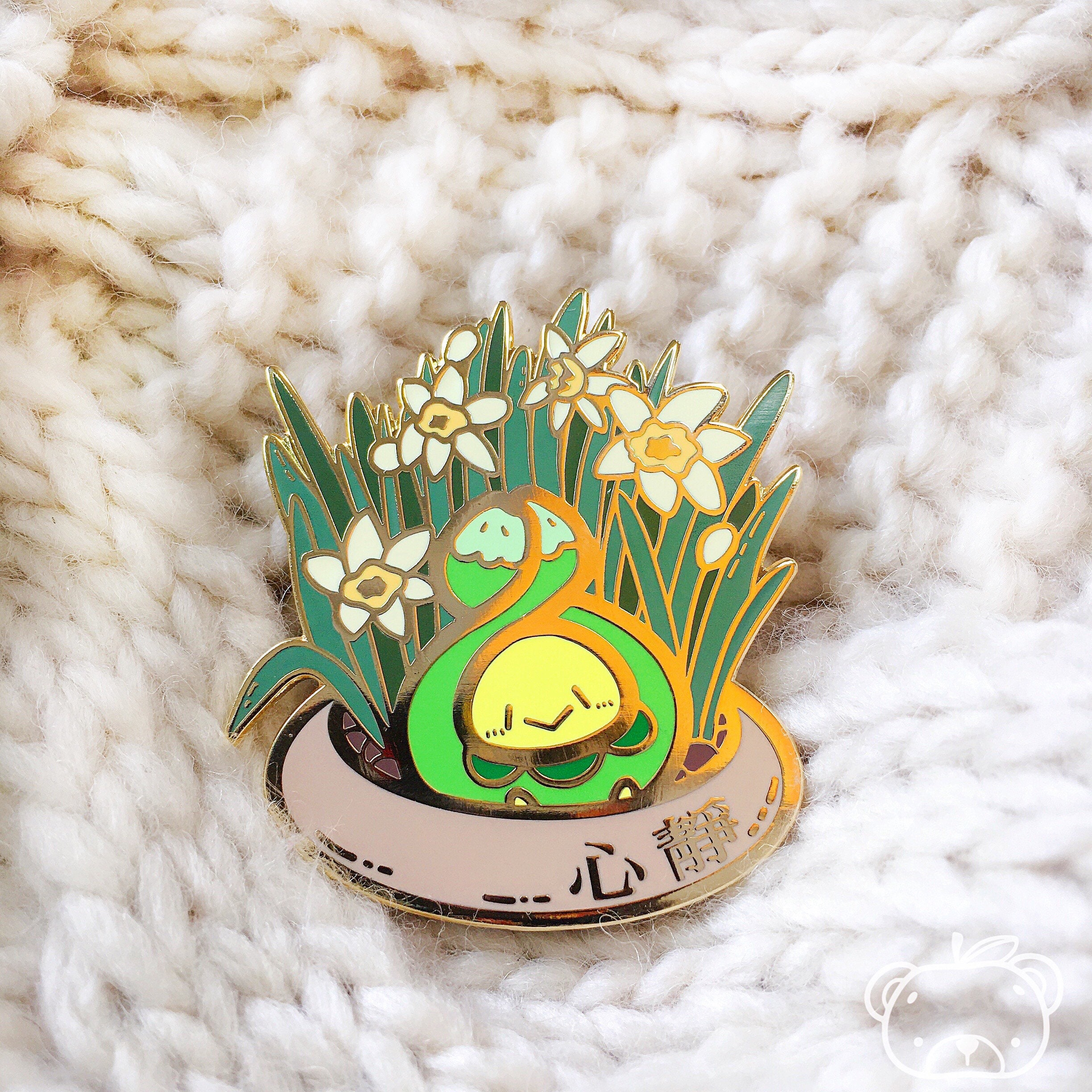 budew houseplants pin. Pokemon enamel pin. Lapel pin.