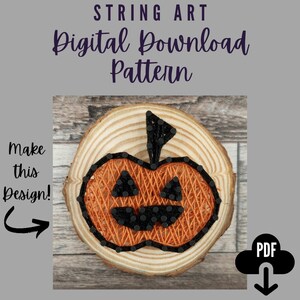 Jack-o-lantern String Art Pattern Download