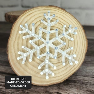 DIY Kit or MTO Snowflake String Art Ornament