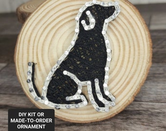 DIY Kit or MTO Lab Dog String Art Ornament