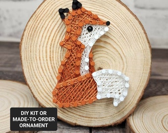 DIY Kit or MTO Fox String Art Ornament