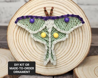 DIY Kit or MTO Luna Moth String Art Ornament