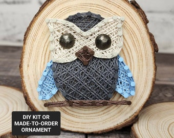 DIY Kit or MTO Owl String Art Ornament