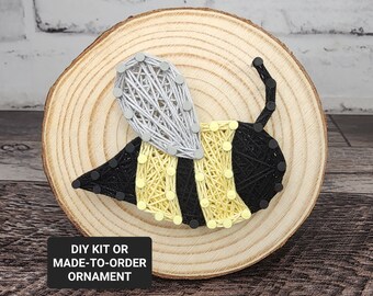 DIY Kit or MTO Bee String Art Ornament