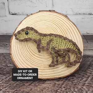 DIY Kit or MTO Dinosaur String Art Ornament