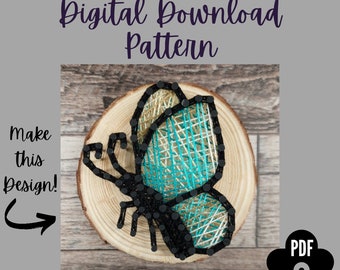 Schmetterling String Art Muster Download