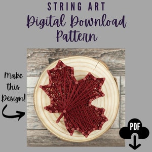 Leaf String Art Pattern Download