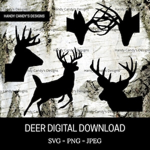 Deer Digital Download SVG PNG JPEG Clipart for Cricut