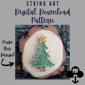 Weihnachtsbaum String Art Muster Download