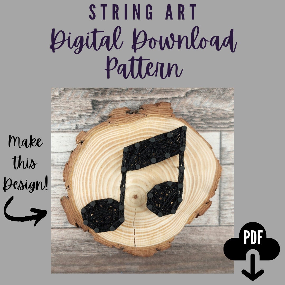 Music Note String Art Pattern Download - Etsy